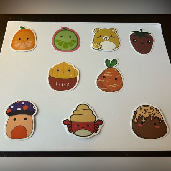 Squishmallows Other - Cute Squishmallow Sticker for Laptops or Water Bottles (Waterproof) - Set of 9